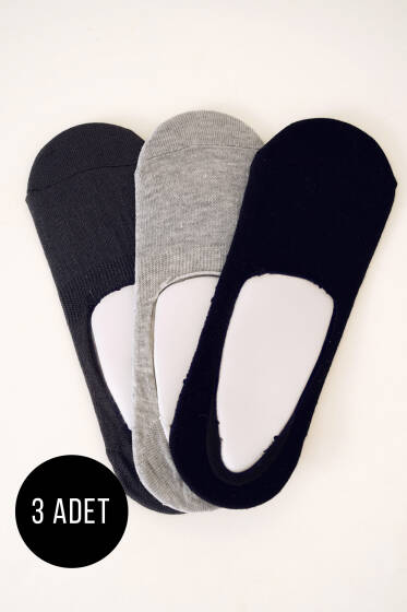 Üçlü Erkek Babet Çorap Asorti 1 - ERKEK ÇORAP