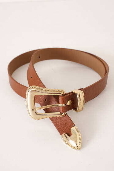 Ucu Metal Kemer Taba - Deri Kemer