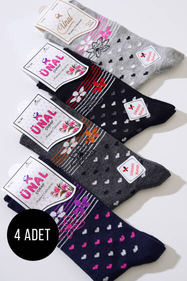 Dikişsiz Dörtlü Bayan Soket Asorti 5 - KADIN ÇORAP