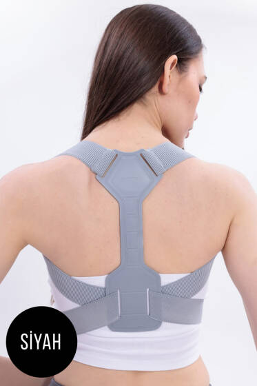 Unisex Ayarlanabilir Dik Duruş Korsesi Siyah - Bel Korse