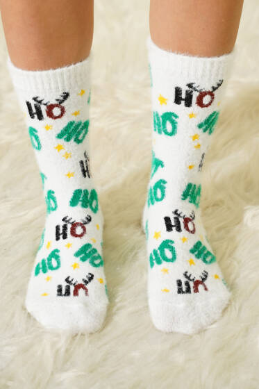 Unisex Yılbaşı Sakallı Soket Çorap Asorti 1 - Soket Çorap