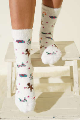 Unisex Yılbaşı Sakallı Soket Çorap Asorti 4 - ÜNAL ÇORAP