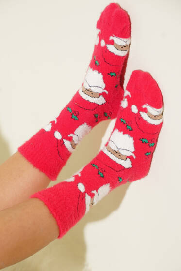 Unisex Yılbaşı Sakallı Soket Çorap Asorti 6 - Soket Çorap