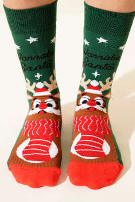 Unisex Yılbaşı Soket Çorap Asorti 11 - Soket Çorap