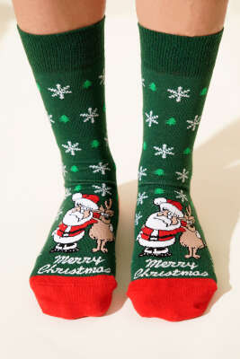 Unisex Yılbaşı Soket Çorap Asorti 14 - Soket Çorap