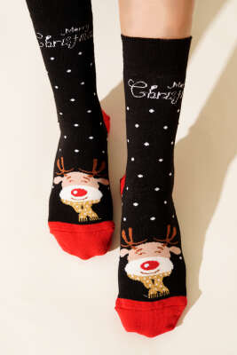 Unisex Yılbaşı Soket Çorap Asorti 2 - Soket Çorap