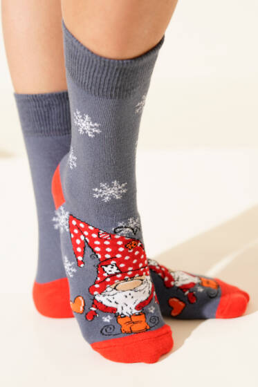 Unisex Yılbaşı Soket Çorap Asorti 8 - Soket Çorap