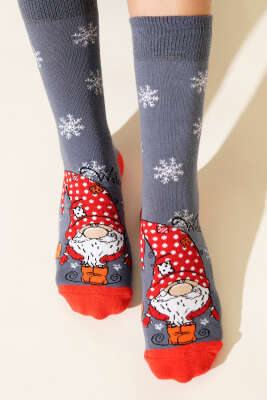 Unisex Yılbaşı Soket Çorap Asorti 8 - Soket Çorap