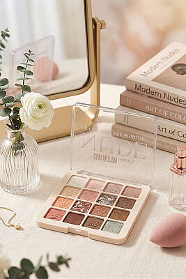 Uratm Beauty Sıcak Ve Işıltılı Ton 16'Li Far Paleti - Makyaj Aksesuarları