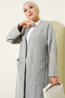 Uzun Cepli Kaşe Kap Gri - Dış Giyim&Mont