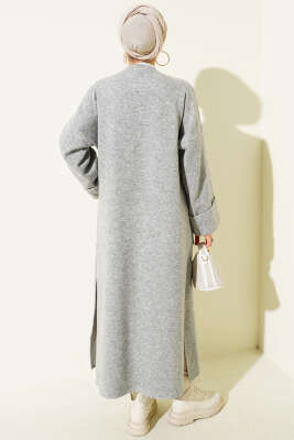 Uzun Cepli Kaşe Kap Gri - Dış Giyim&Mont