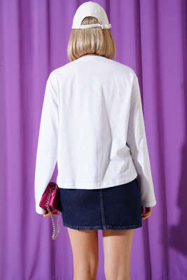 Uzun Kol Pamuklu Body Beyaz - Kadın Giyim Modelleri