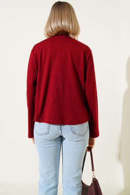 Uzun Kol Pamuklu Body Bordo - Kadın Giyim Modelleri