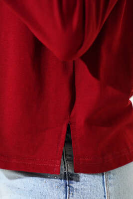 Uzun Kol Pamuklu Body Bordo - Kadın Giyim Modelleri