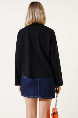 Uzun Kol Pamuklu Body Siyah - Kadın Giyim Modelleri