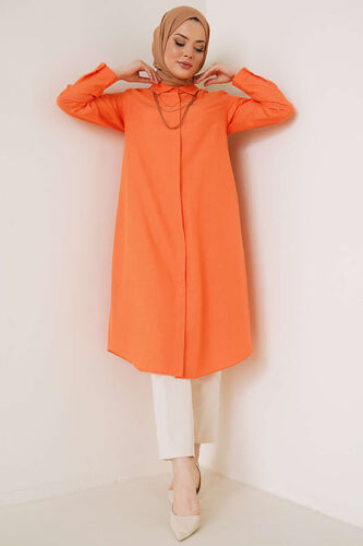 Uzun Model Klasik Yaka Oranj Tunik - 300-500 TL Ürünler
