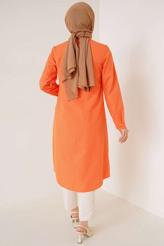 Uzun Model Klasik Yaka Oranj Tunik - 300-500 TL Ürünler