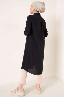 Uzun Model Klasik Yaka Siyah Tunik - 300-500 TL Ürünler