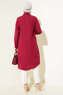 Uzun Model Klasik Yaka Tunik Bordo - 300-500 TL Ürünler
