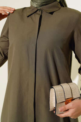 Uzun Model Klasik Yaka Tunik Haki - 300-500 TL Ürünler