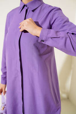 Uzun Model Klasik Yaka Tunik Mor - 300-500 TL Ürünler