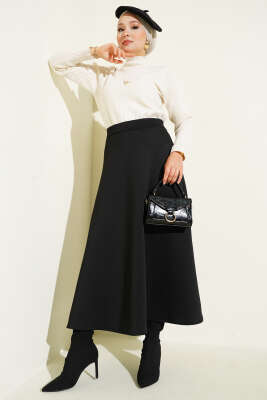 Uzun Scuba Etek Siyah - Etek