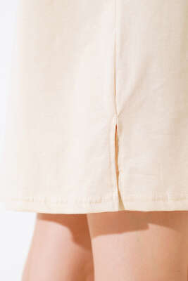 Uzun T-Shirt Bej - Kadın Giyim Modelleri