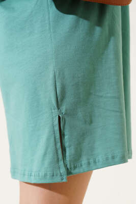 Uzun T-Shirt Çağla Yeşili - Kadın Giyim Modelleri