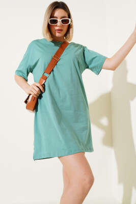 Uzun T-Shirt Çağla Yeşili 