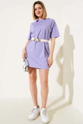 Uzun T-Shirt Lila - Kadın Giyim Modelleri