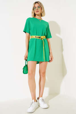 Uzun T-Shirt Yeşil - Kadın Giyim Modelleri