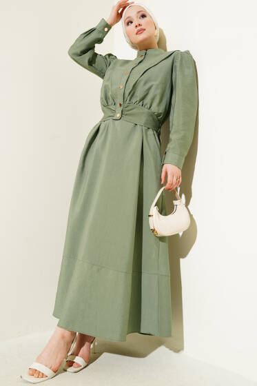 V Alerli Ceketli Jile İkili Takım Haki - İkili Takım