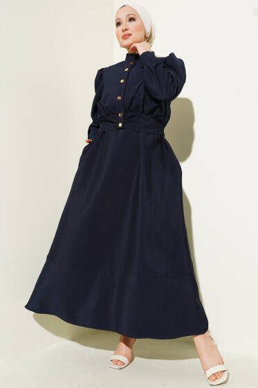 V Alerli Ceketli Jile İkili Takım Lacivert - İkili Takım