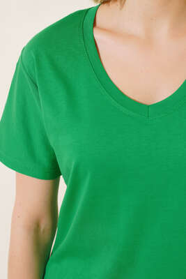 V Yaka Basic T-shirt Benetton - Thumbnail