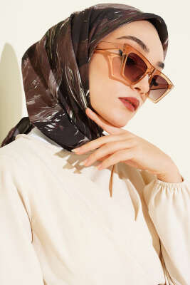 Van Gogh Serisi Modal Eşarp Acı Kahve 