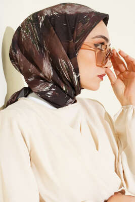 Van Gogh Serisi Modal Eşarp Acı Kahve - Başörtüsü