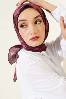 Van Gogh Serisi Modal Eşarp Bordo - VERTU (NYD TEKSTİL)