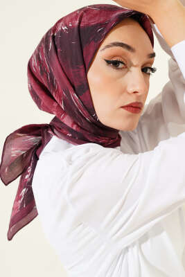 Van Gogh Serisi Modal Eşarp Bordo - Başörtüsü