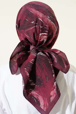 Van Gogh Serisi Modal Eşarp Bordo - Başörtüsü