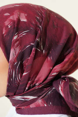 Van Gogh Serisi Modal Eşarp Bordo - Başörtüsü