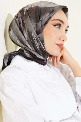 Van Gogh Serisi Modal Eşarp Gri - Başörtüsü