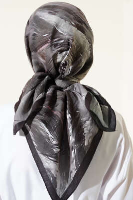 Van Gogh Serisi Modal Eşarp Gri - Başörtüsü