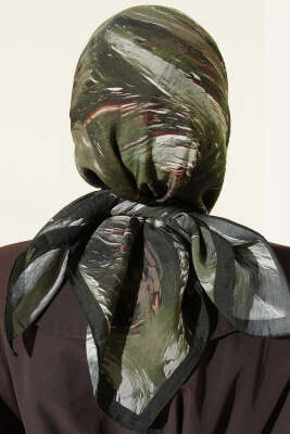 Van Gogh Serisi Modal Eşarp Haki - Başörtüsü