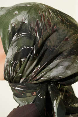 Van Gogh Serisi Modal Eşarp Haki - Başörtüsü