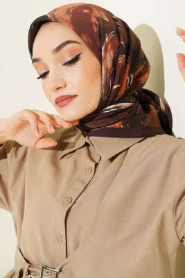 Van Gogh Serisi Modal Eşarp Kahve - VERTU (NYD TEKSTİL)