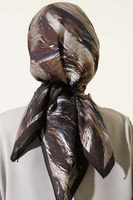 Van Gogh Serisi Modal Eşarp Kestane - Başörtüsü