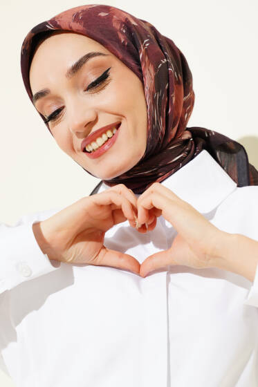 Van Gogh Serisi Modal Eşarp Mürdüm - Başörtüsü