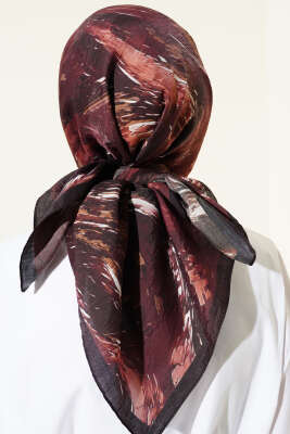 Van Gogh Serisi Modal Eşarp Mürdüm - Başörtüsü