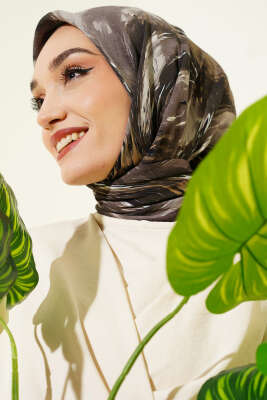 Van Gogh Serisi Modal Eşarp Vizon - Başörtüsü