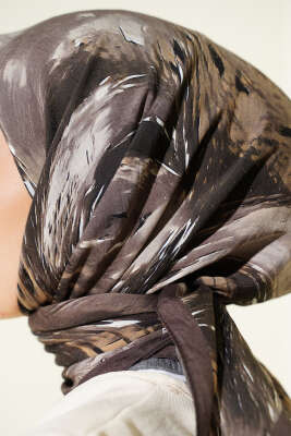 Van Gogh Serisi Modal Eşarp Vizon - Başörtüsü